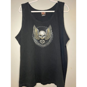 Harley-Davidson Black Vintage Tank Top Sz XL